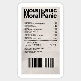 Moral Panic Receipt #2 Sticker